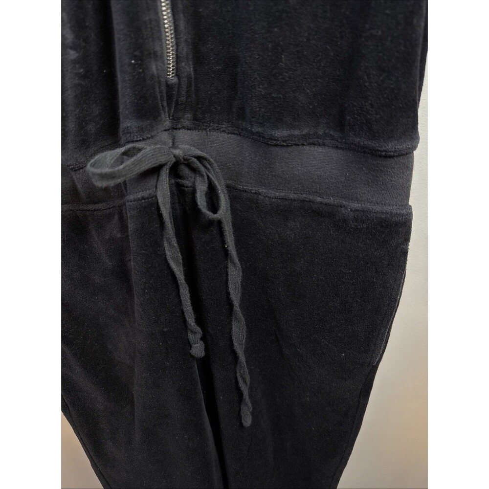 VTG Juicy Couture Black Label Velour Jumpsuit Sz S Black Y2K Coverall/Jumpsuit - Picture 5 of 9